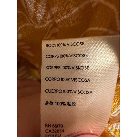 Maeve Anthropologie Letizia Ruffled Blouse Marigold Sz Medium - Picture 7 of 8